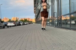 Nude Mari walking on street prewiev