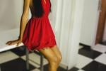red outfit