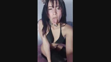 taking out the tongue hahaha