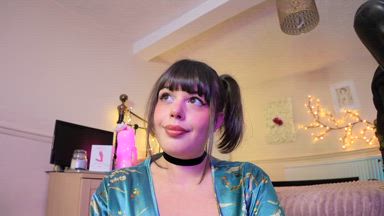 Dildoplay in lingerie set