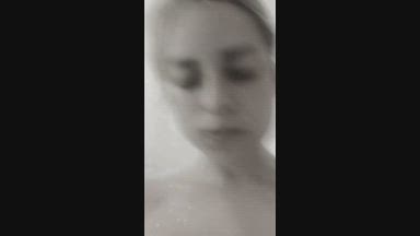 my foamy pussy as I take a shower