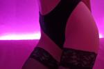 pink photoset in hot black lingerie <3