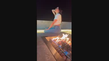 a campfire with me