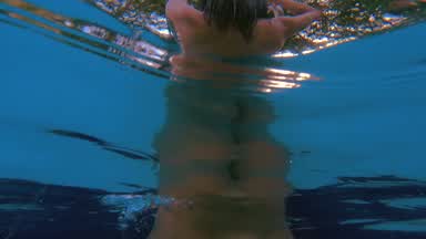 Nude in the pool