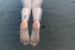 My feet on the beach