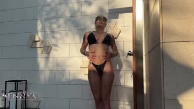 Admire me at my private pool preview