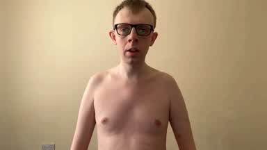 Shaved twink boy dances naked for you