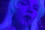 Cute girl in neon light💜💜💜