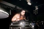 DJing at the "Blo0d Rave" with revealing lingerie