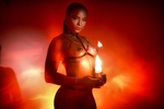on fire