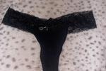 Want A Pair? Worn Black Thong