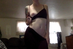 purple bra/skirt -> nude