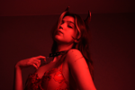 Photos of a red sexy succubus