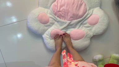 Sexy Feetjob Wine Red Toenails