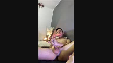 Stroking & Cumming With Dildo In My Ass