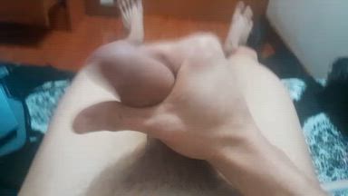 masturbating in my room, finishing on my chest