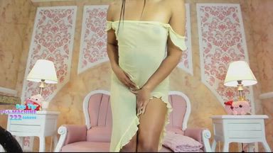 🍑big ass yellow transparent dress💛you resist tem