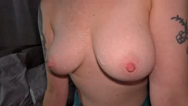 Cum Dripping Off Titties