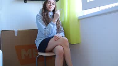 Smoking on the balcony