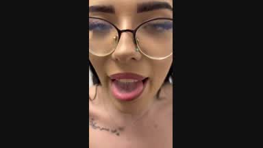 Playing with my long tongue and piercing