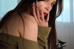 Thin hands and long nails