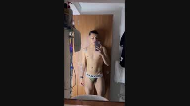 before shower