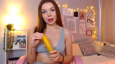 Sucking banana