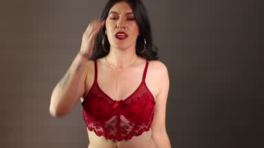 In red lingerie