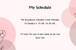 My Schedule