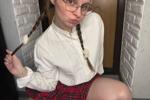 Cute and playful student
