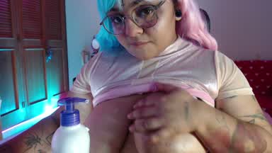 Fucking my big tits