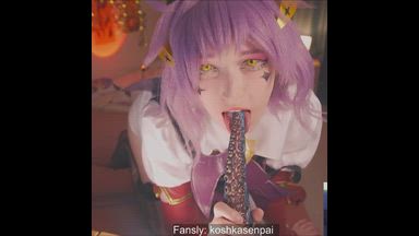 Utena sucks tentacle so deep...