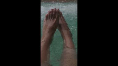 Whisper of water and beautiful legs.