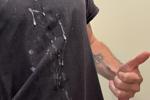 Black Tee Cumshot Pic With Ski Mask