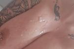 Harleys got her face and big tittys spunked on 💦