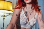 white bra ande pearls ♥