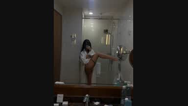 In shower