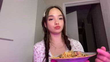Eating pasta while ignoring you