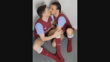 British Footy Studs Snog in Villa Kit Trailer