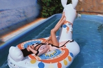 In the pool