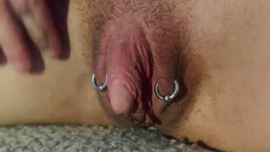 Self-fucking with clit in pussy…