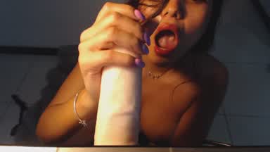 Hot Bj with my cum toy, explote in boobs