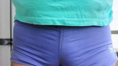 Grau/blaue ADIDAS Turnhose