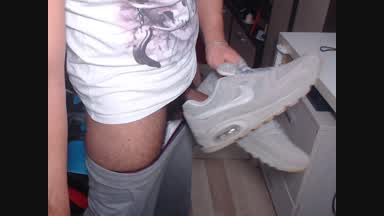 fuck my sneakers Nike and cum