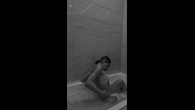 sexy bathing in the bathtub