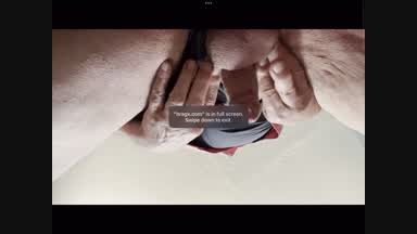 Slapping Penis with cum