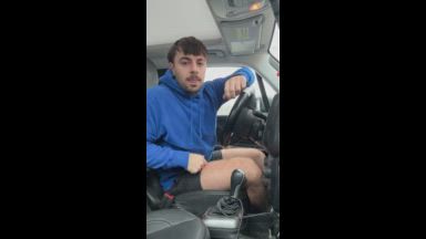 Cumshot in the Car