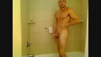 taking a shower