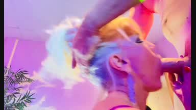 GAGGING ON MONSTER COCK