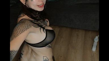 shaking ass with cum on whole of it